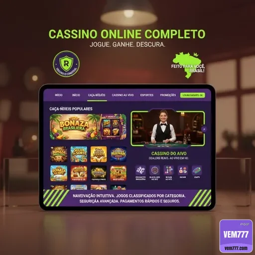 vem777 - interface premium - Cadastro na Plataforma